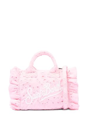 Borsa Vanity mini volant in cotone sangallo rosa SAINT BARTH KIDS | VAMI01802531L